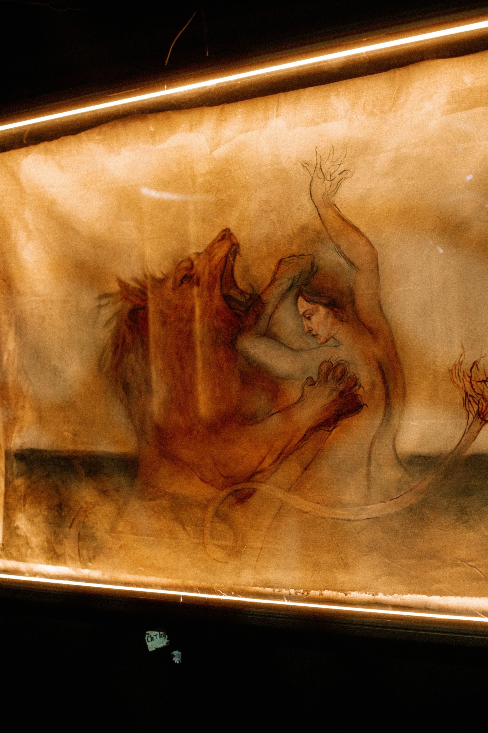 Dancing with Lions — exhibition view 2 — solo exhibition “what is love” by Jessica Kuhn, conceptual artist, Amsterdam