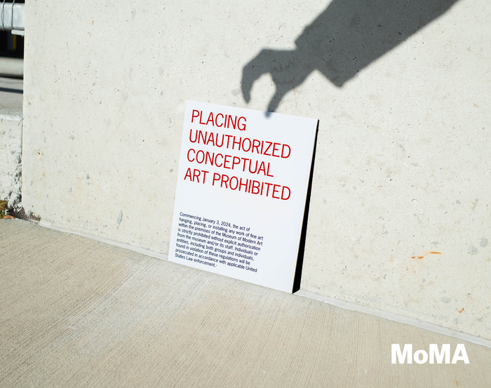 Placing Unauthorised Conceptual Art Prohibited — 2024 — Jessica Kuhn Artist